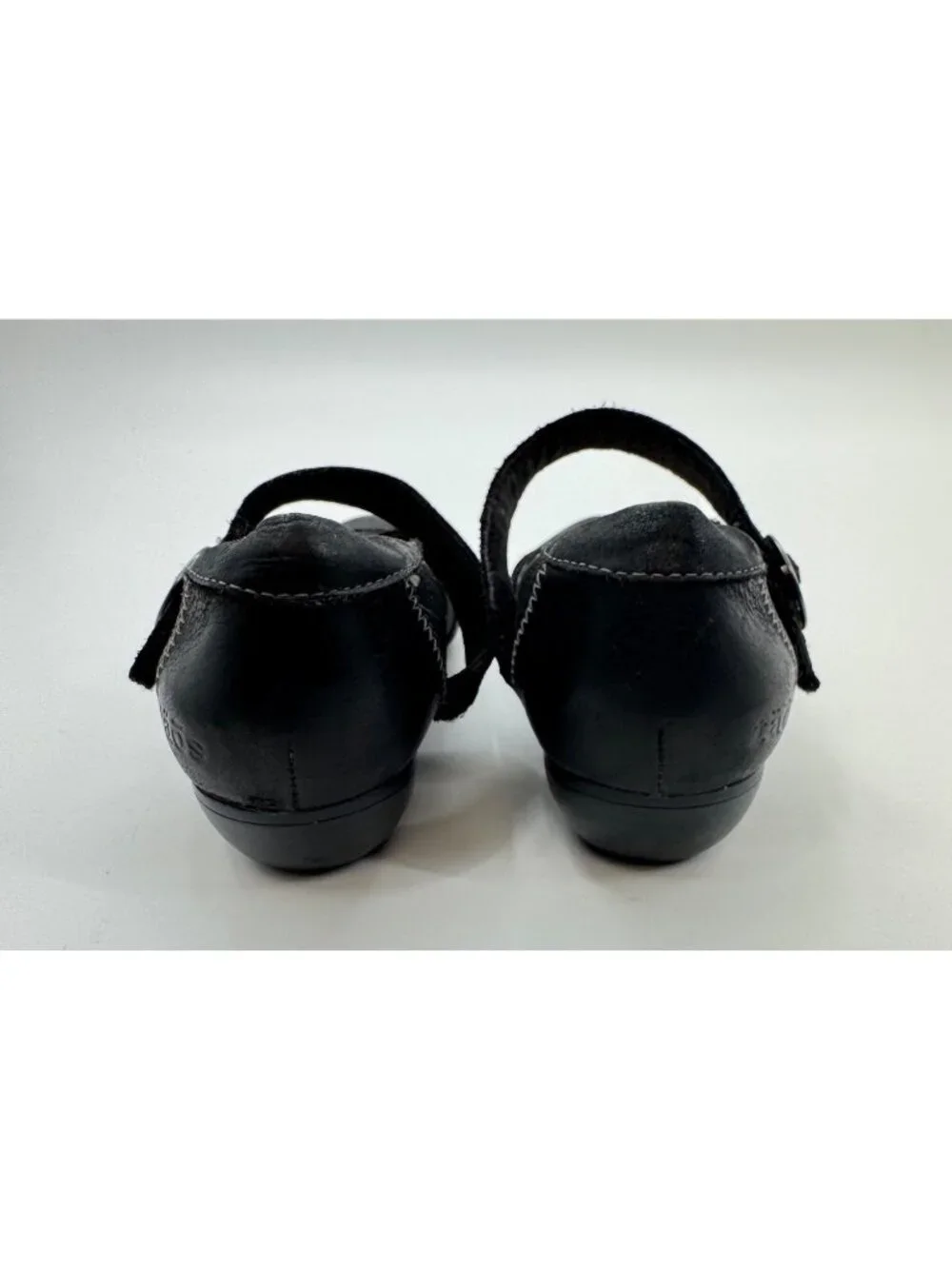 Taos Black Leather Virtue Mary Jane Shoes Womens Size 7 US / 38 EU With Adjustab - Picture 8 of 11